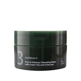 Numbuzin - No.3 Pore & Makeup Cleansing Balm With Green Tea And Charcoal