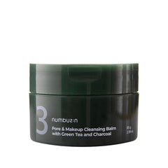 Numbuzin - No.3 Pore & Makeup Cleansing Balm With Green Tea And Charcoal