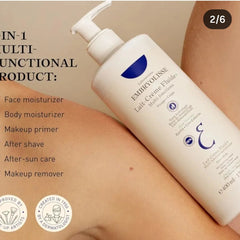 Embryolisse Lait-Crème Fluid+ Face & Body Cream, Multi-Use Lightweight Moisturizer with Shea Butter & Aloe Vera. Fast Absorbing, For All Skin Types. 400 ml