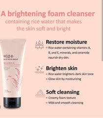 The FaceShop – Rice Water Bright Cleansing Foam 150ml