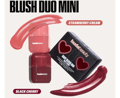 Huda Beauty Mini Baby Blush Duo Set - Strawberry Cream and Black Cherry