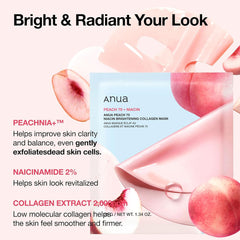 Anua Collagen Mask Peach 70 Niacin Brightening