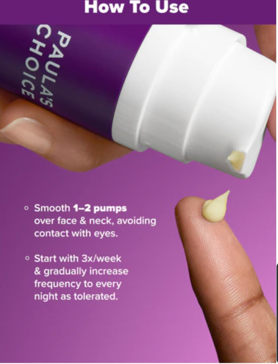 PAULAS CHOICE CLINICAL
1% Retinol Treatment  with peptides +vit C