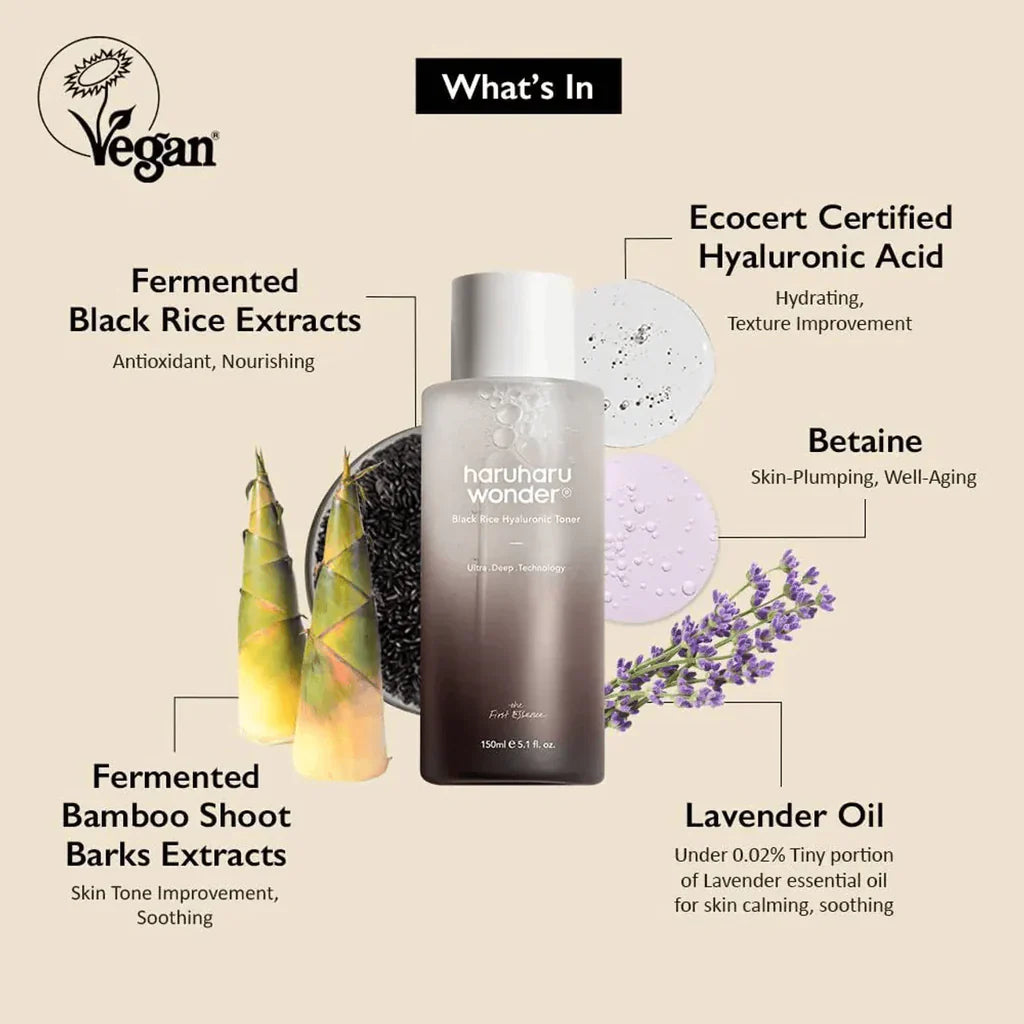 Haruharu Wonder – Black Rice Hyaluronic Toner ( fragrance free)