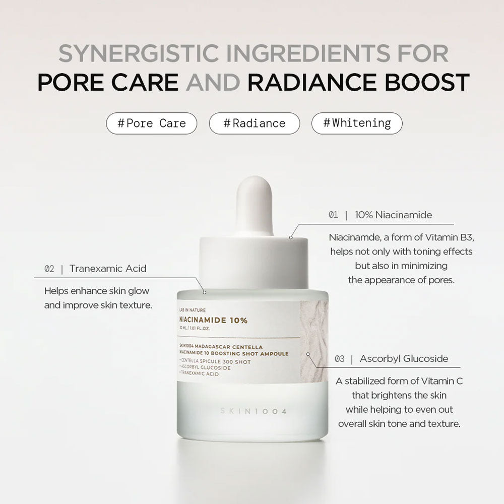 Skin 1004 Madagascar Centella Niacinamide 10 Boosting Shot Ampoule 30ml