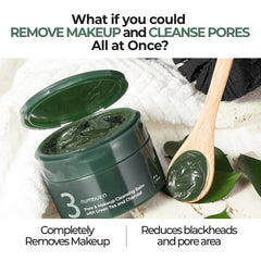 Numbuzin - No.3 Pore & Makeup Cleansing Balm With Green Tea And Charcoal