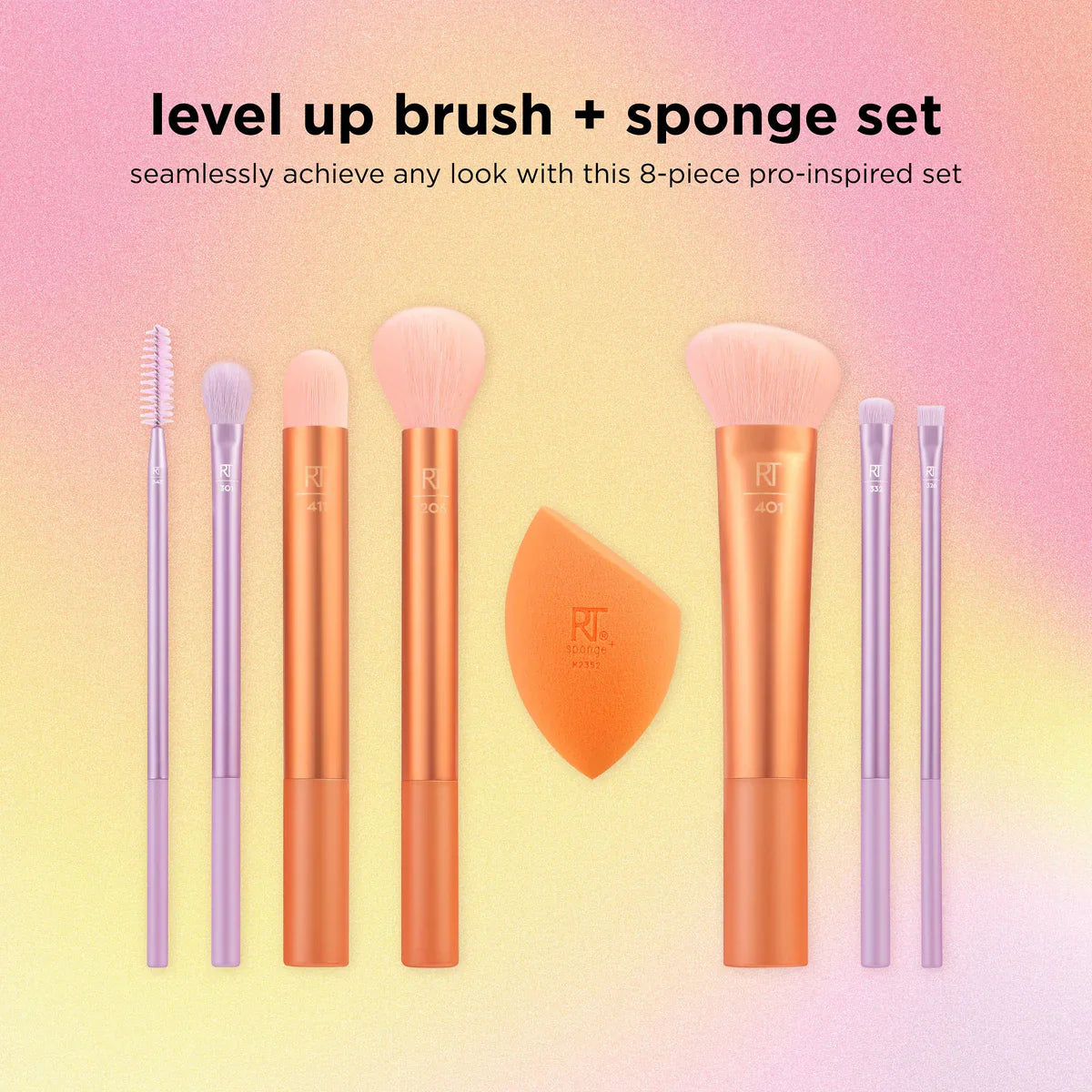 real techniques level up brush + sponge set