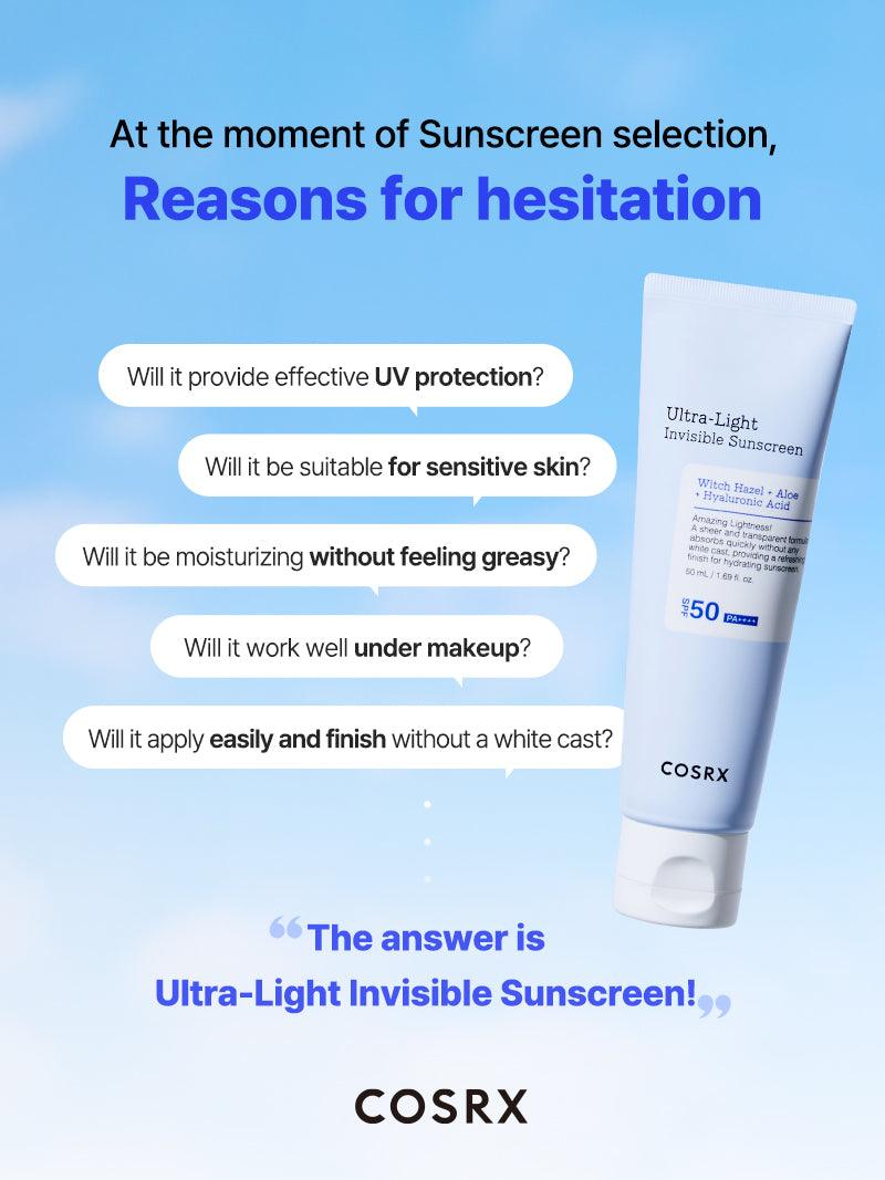 CosRx- Ultra-Light Invisible Sunscreen SPF50 PA++++