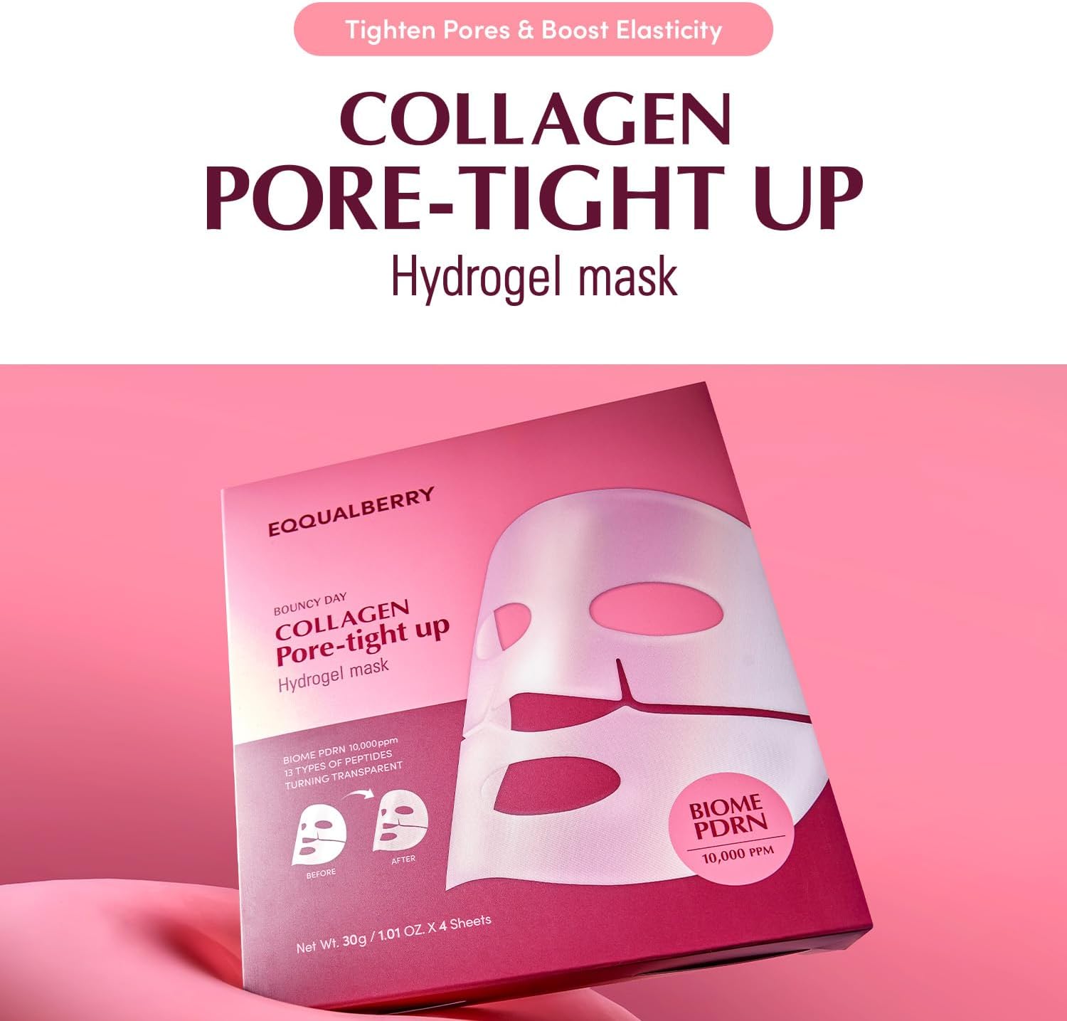 Eqqualberry Collagen Pore-Tight Up Hydrogel 1PC Mask